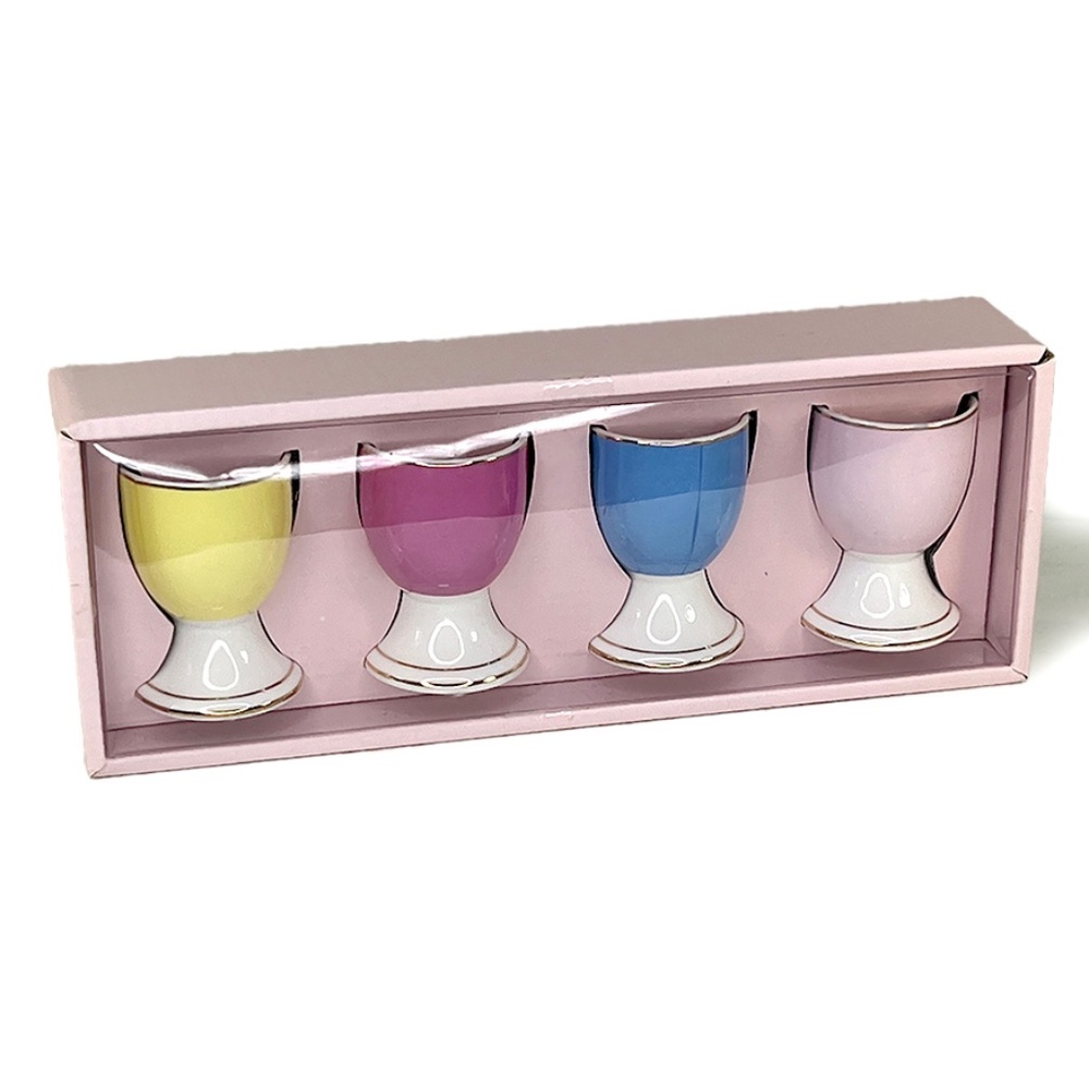 Pastel-Colored Porcelain Egg Cups - 4